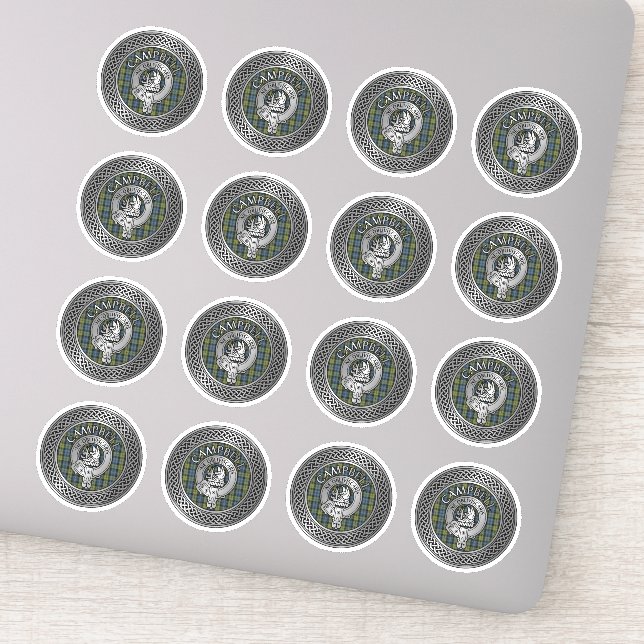 Sticker Clan Campbell Crest & Tartan Knot (Détail)