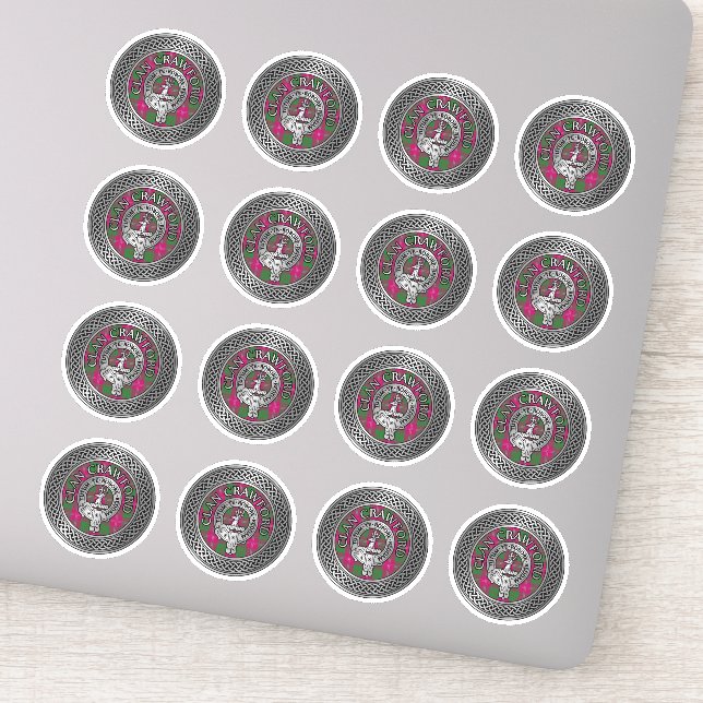 Sticker Clan Crawford Crest & Tartan Knot (Détail)