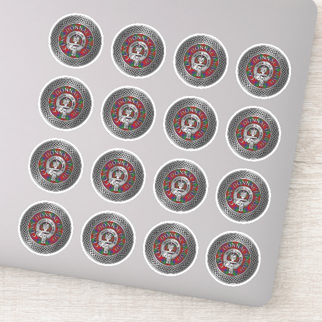 Sticker Clan Donnachaidh | Robertson Crest & Tartan Knot (Détail)