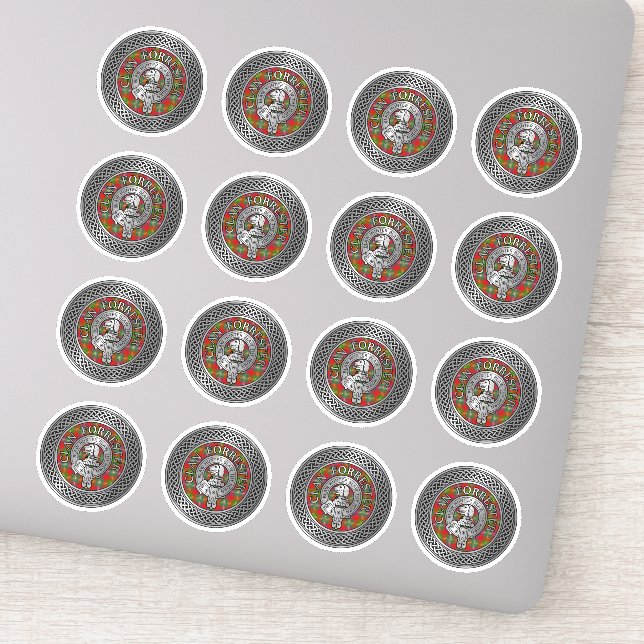 Sticker Clan Forrester | Foster Crest & Tartan Knot (Détail)