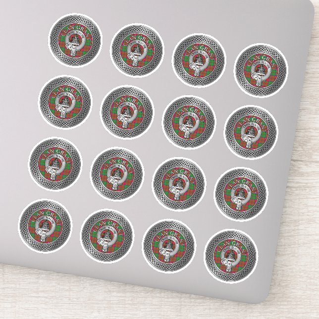 Sticker Clan Grant Crest & Tartan Knot (Détail)