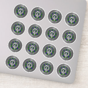 Sticker Clan Gunn Crest & Tartan Knot