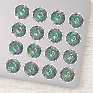 Sticker Clan Kennedy Crest & Tartan Knot