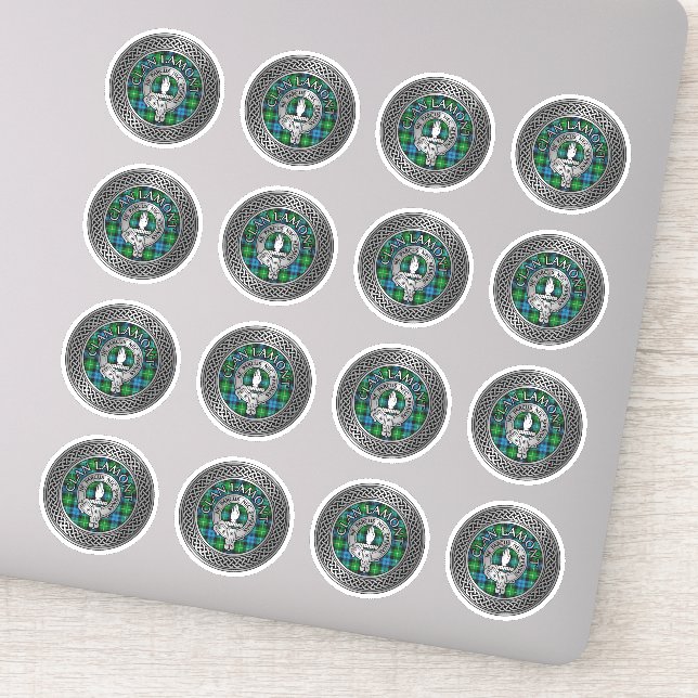 Sticker Clan Lamont Crest & Tartan Knot (Détail)