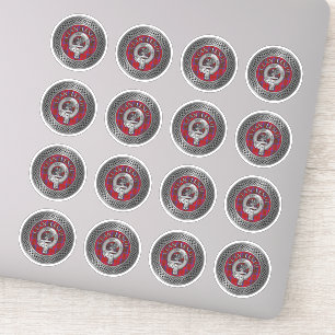 Sticker Clan Leslie Crest & Tartan Knot