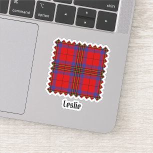Sticker Clan Leslie Red Tartan