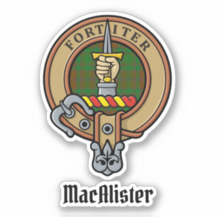 Sticker Clan MacAlister Crest sur la chasse Glenbarr Tarta