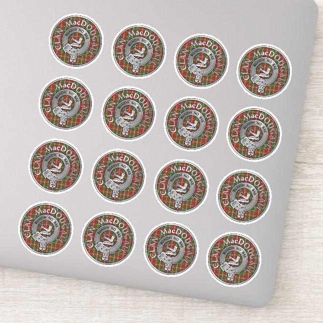 Sticker Clan MacDougall Crest & Tartan (Détail)