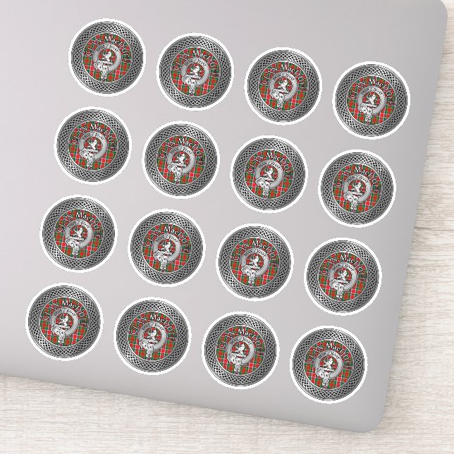 Sticker Clan MacDuff Crest & Tartan Knot (Détail)