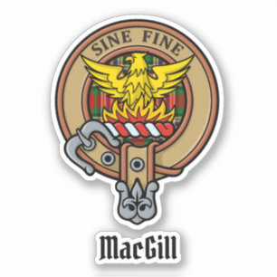 Sticker Clan MacGill Crest sur l'autocollant Tartan