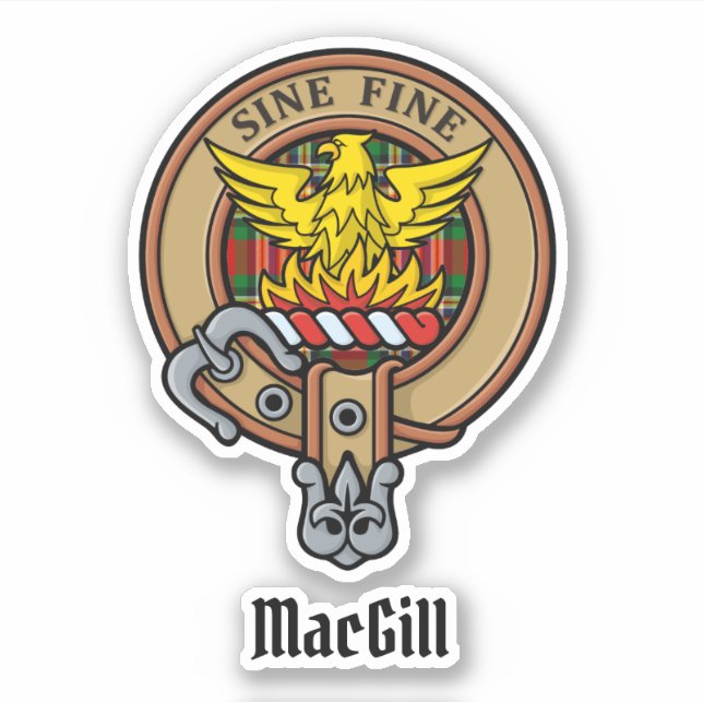 Sticker Clan MacGill Crest sur l'autocollant Tartan (Devant)