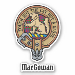 Sticker Clan MacGowan Crest sur Tartan