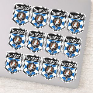 Sticker Clan MacGregor Crest & Tartan Saltire