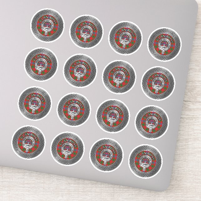 Sticker Clan Ross Crest & Tartan Knot (Détail)