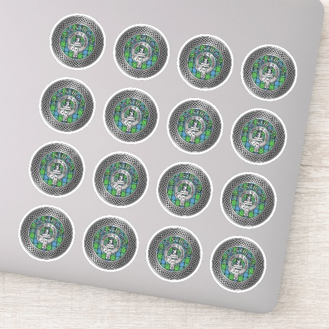 Sticker Clan Stirling Crest & Tartan Knot (Détail)