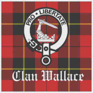 Sticker Clan Wallace Crest Badge et Tartan