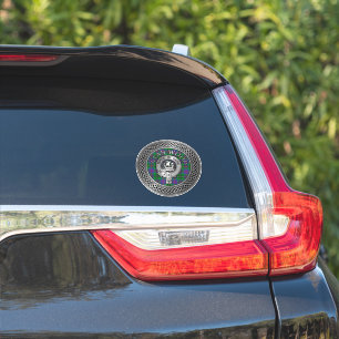 Sticker Clan Wood Crest & Tartan Knot