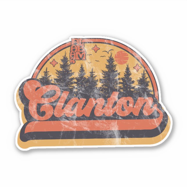 Sticker Clanton, Alabama (Devant)