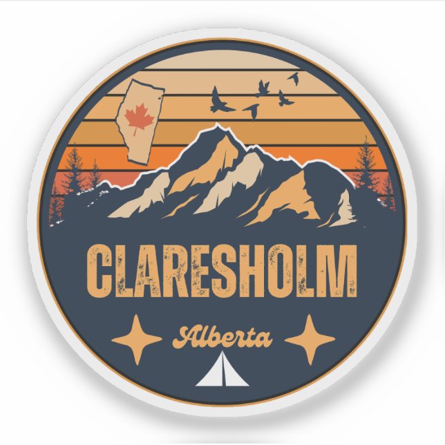Sticker Claresholm, Alberta (Devant)