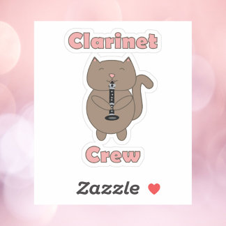 Sticker Clarinet Crew Cat drôle
