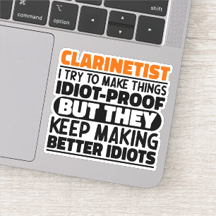 Sticker Clarinetist J'Essaie De Faire Des Citations Drôle