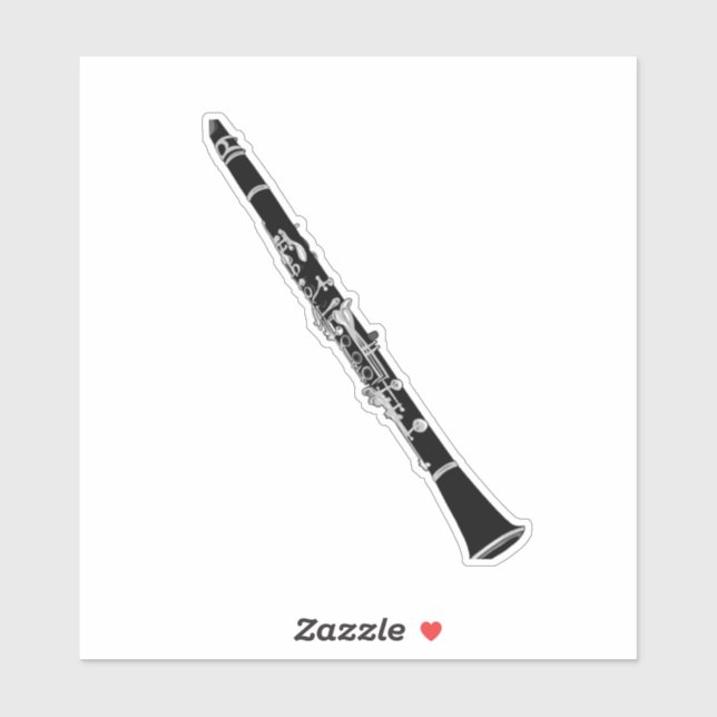 Sticker Clarinette instrument de musique (Feuille)