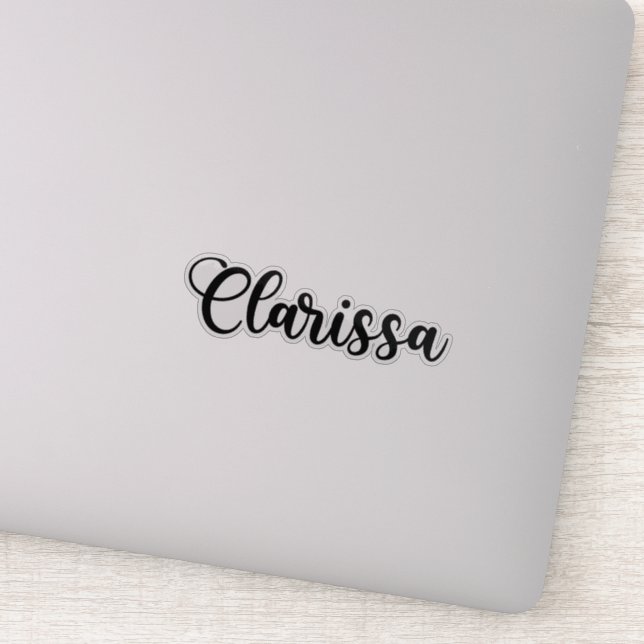 Sticker Clarissa Nom - Calligraphie manuscrite (Détail)