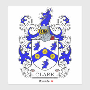 Sticker Clark Family Crest
