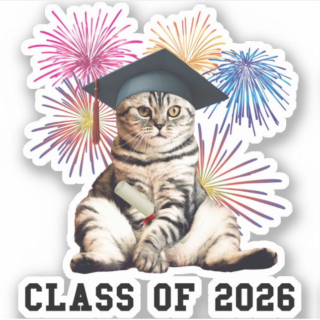 Sticker Classe D'Amoureux des chats 2026 (Devant)