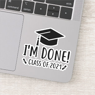 Sticker Classe de 2021, je suis diplômée