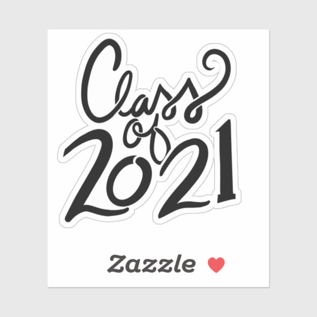 Sticker Classe de 2021 Senior Open House Graduation (Feuille)
