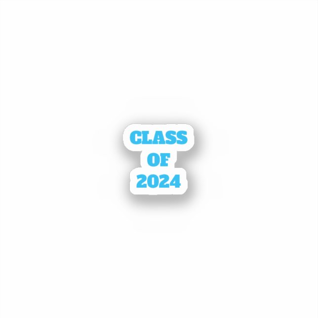 Sticker Classe De 2024 Personnalisé Année Garçons Filles C (Recto)