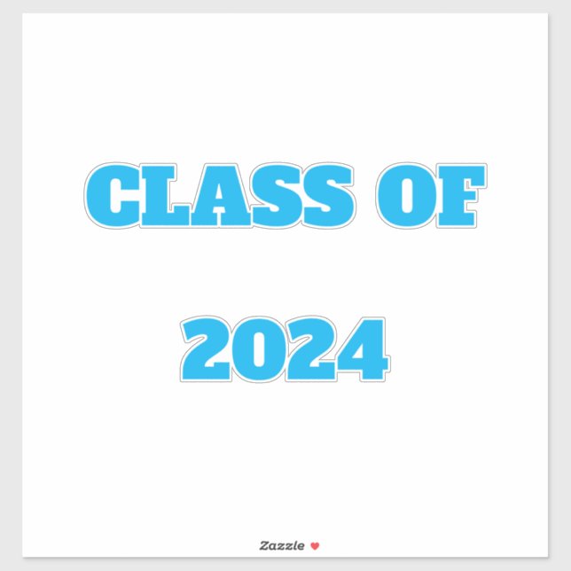 Sticker Classe De 2024 Personnalisé Année Garçons Filles C (Feuille)