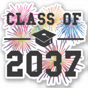 Sticker Classe de 2037 Premier jour de croissance scolaire