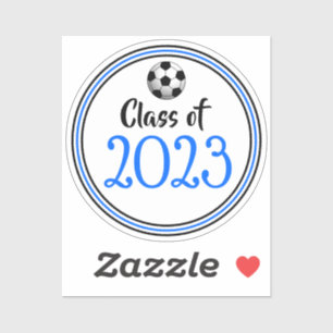 Sticker Classe de football bleu et noir Année d'obtention 