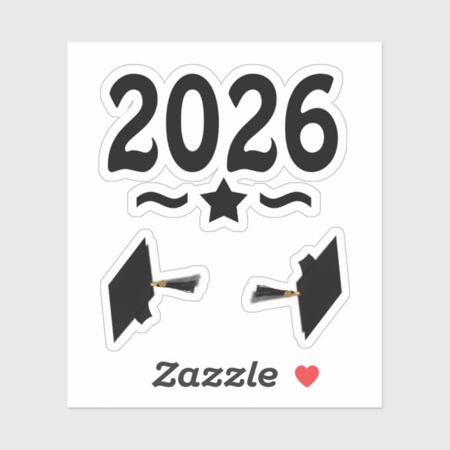 Sticker Classe d'étoiles de 2026 (Feuille)