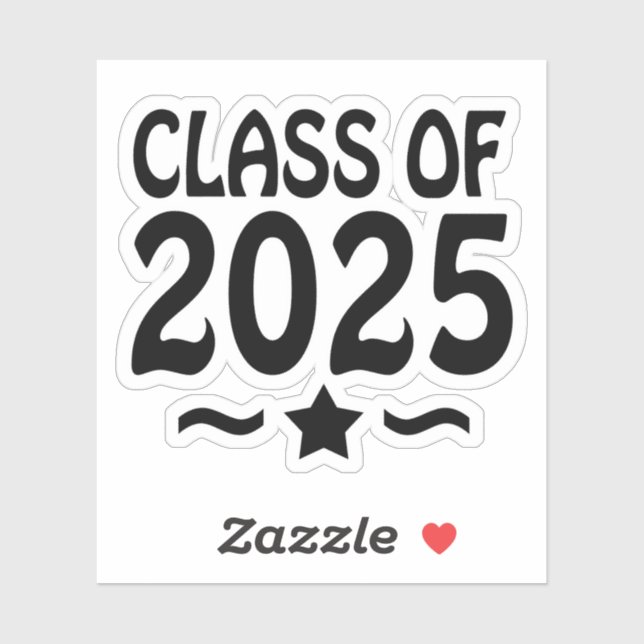 Sticker Classe étoile de fin d'études de 2025 (Feuille)