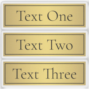 Sticker Classé Faux Gold avec texte noir