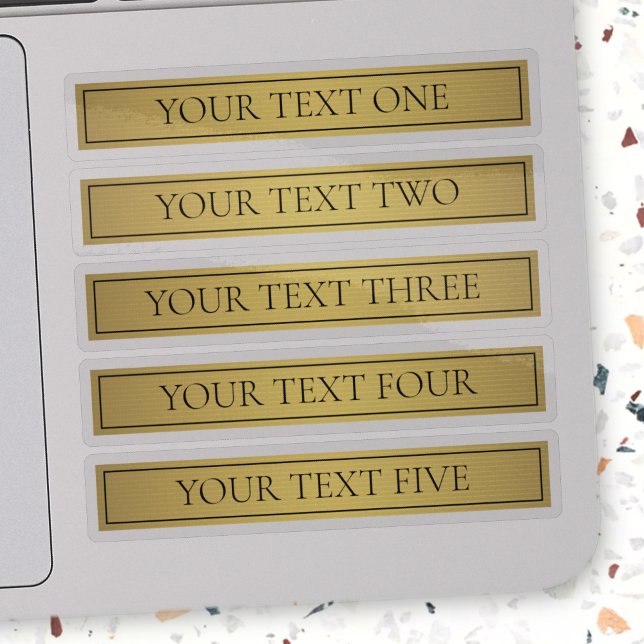 Sticker Classé Faux Gold avec texte noir (Créateur téléchargé)