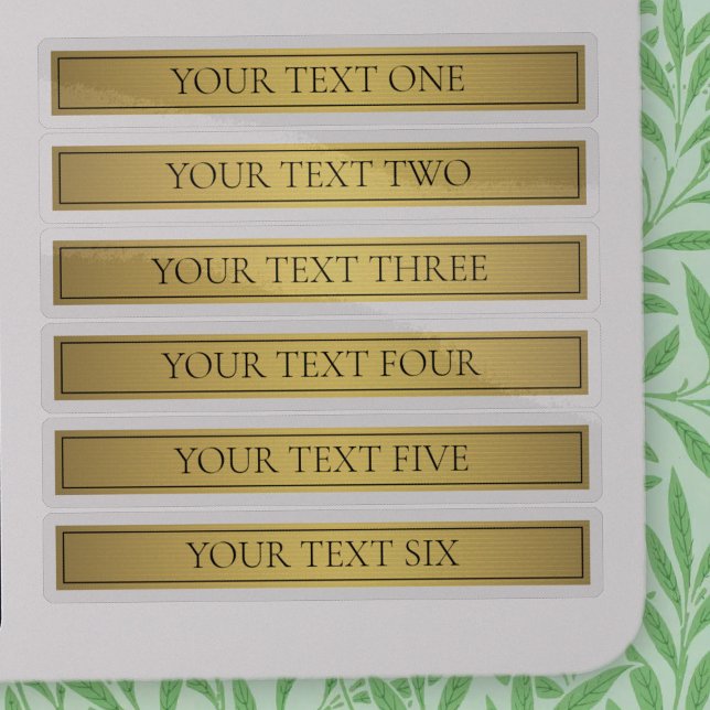 Sticker Classé Faux Gold avec texte noir (Créateur téléchargé)