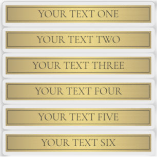 Sticker Classé Faux Gold avec texte noir
