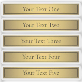 Sticker Classé Faux Gold v2 avec texte noir