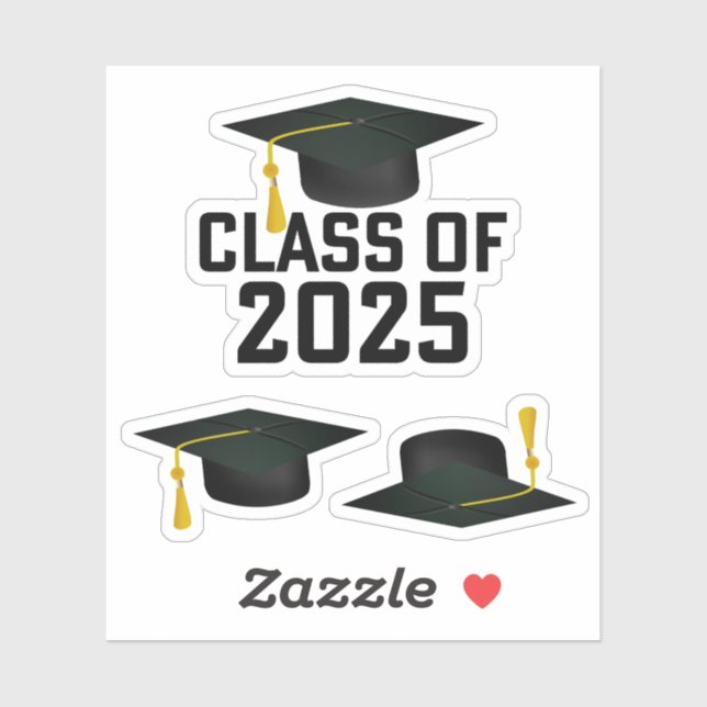 Sticker Classe Letterman de 2025 Graduation (Feuille)
