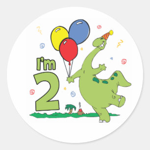 Sticker Classic 2 Anniversaire Dino