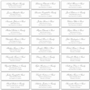 Sticker Classic Cursive Script Mariage Nom d'invité Adress