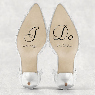 Sticker Classic Elegant I Do Bride Mariage Chaussures Pers