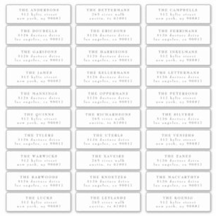 Sticker Classic Individuel Gris foncé Blanc Adresse d'hôte