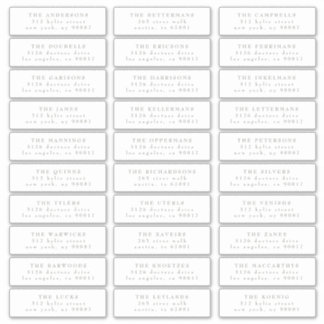 Sticker Classic Individuel Sage Vert Blanc Adresse d'hôte