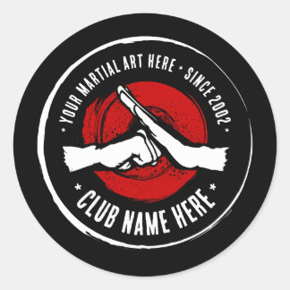 Sticker Classic Round Club Martial Arts Club