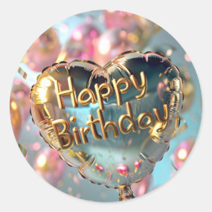Sticker Classic Round Gold pour anniversaire heure